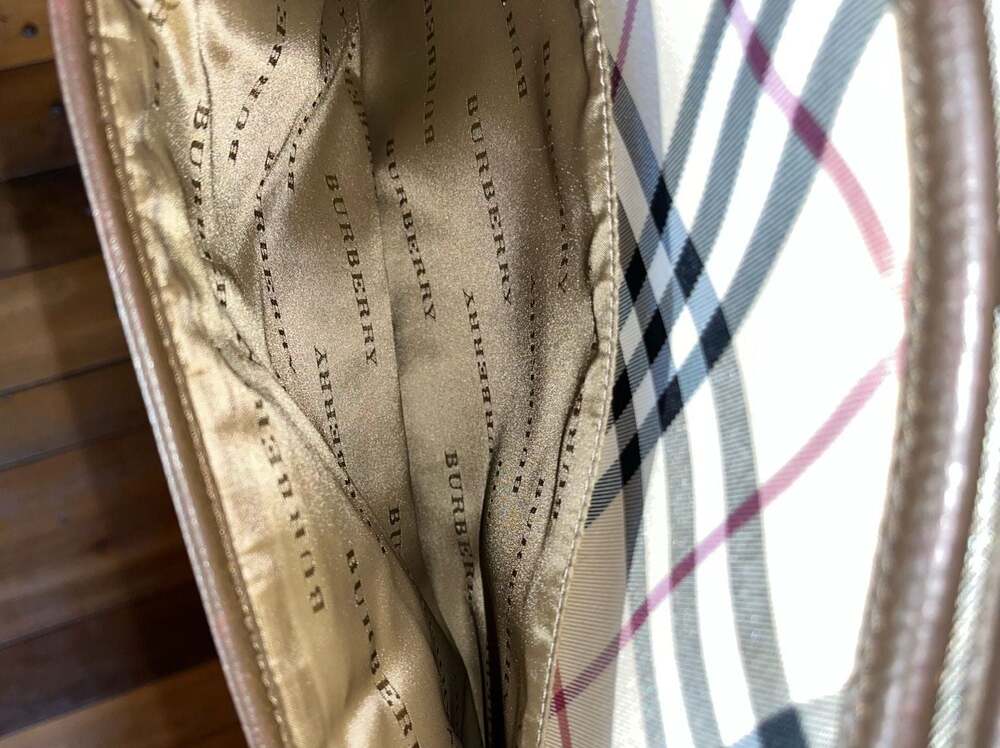 Burberry Blue Label Nova Check Canvas and Leather Shoulder Bag Tote - Picture 10 of 12
